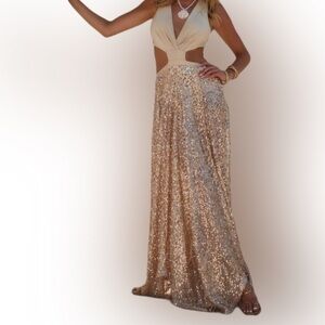 12th Tribe Gold Sequin Skirt